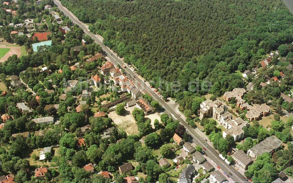 Berlin - Wannsee aus der Vogelperspektive: Berlin - Wannsee / Baustelle Königsstraße