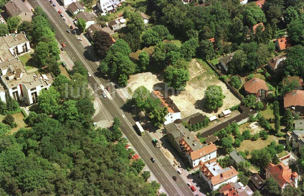 Berlin - Wannsee von oben - Berlin - Wannsee / Baustelle Königsstraße