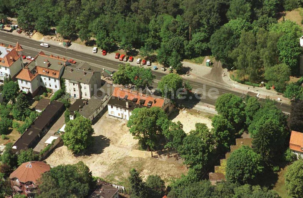 Berlin - Wannsee von oben - Berlin - Wannsee / Baustelle Königsstraße