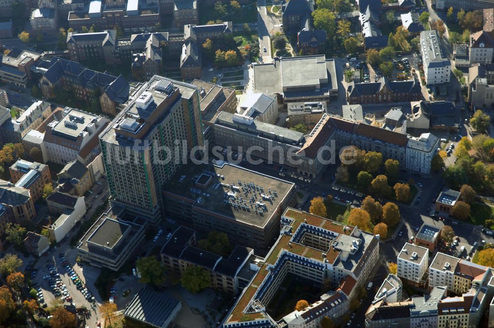 Berlin aus der Vogelperspektive: Berliner Charite in Mitte