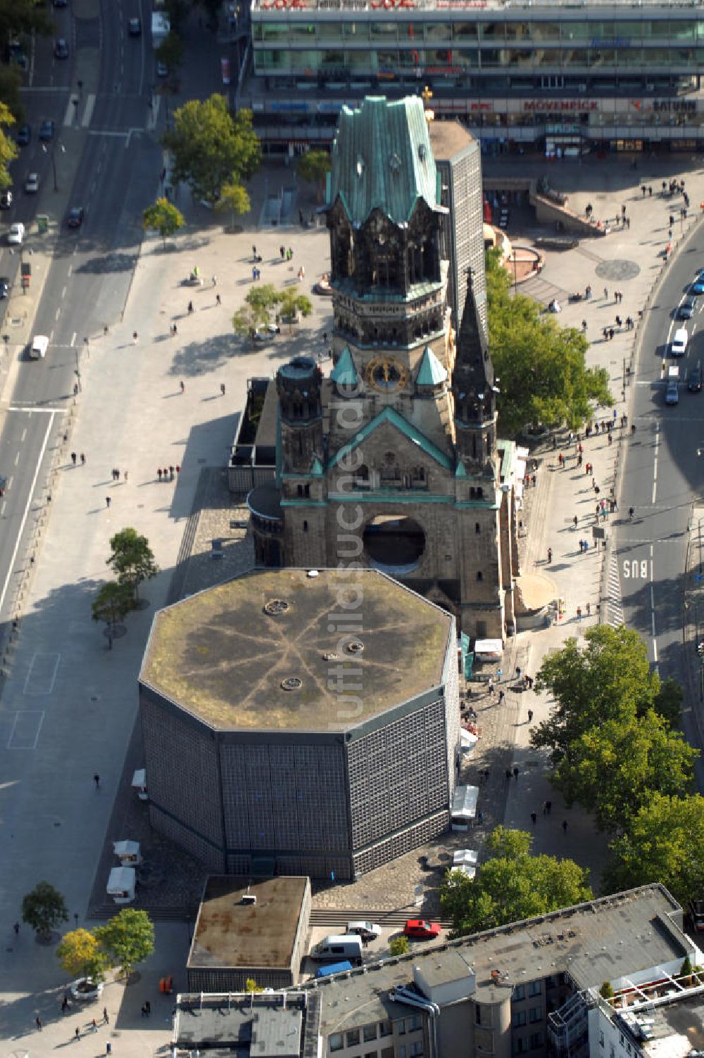 Luftbild Berlin - Berliner Gedächtniskirche