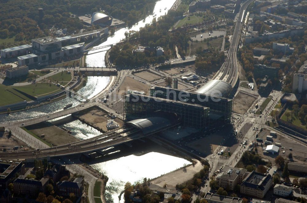 Luftaufnahme Berlin - Berliner Hauptbahnhof