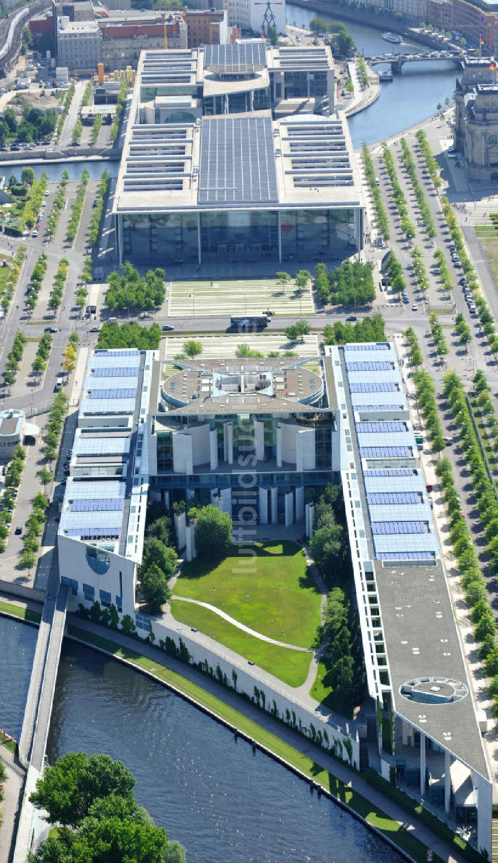 Berlin von oben - Berliner Regierungsviertel mit dem Bundeskanzleramt