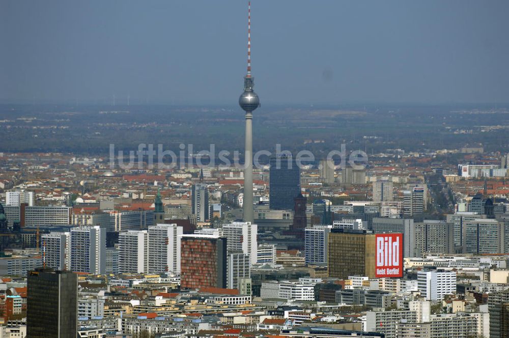 Berlin von oben - Berliner Stadtzentrum am Berliner Fernsehturm