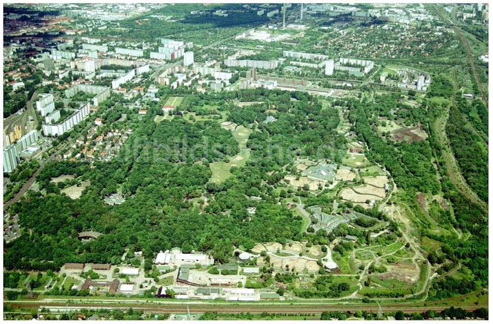 Luftbild Berlin-Lichtenberg - Berliner Tierparkes in Berlin - Lichtenberg