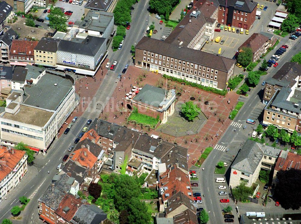 Wesel aus der Vogelperspektive: Berliner Tor im Innenstadt- Zentrum in Wesel im Bundesland Nordrhein-Westfalen