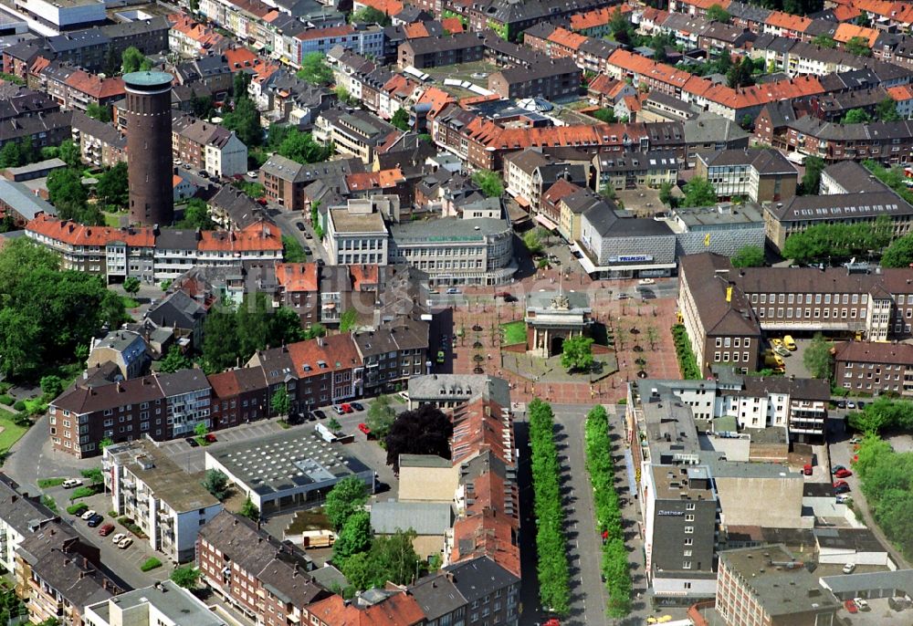 Luftbild Wesel - Berliner Tor im Innenstadt- Zentrum in Wesel im Bundesland Nordrhein-Westfalen