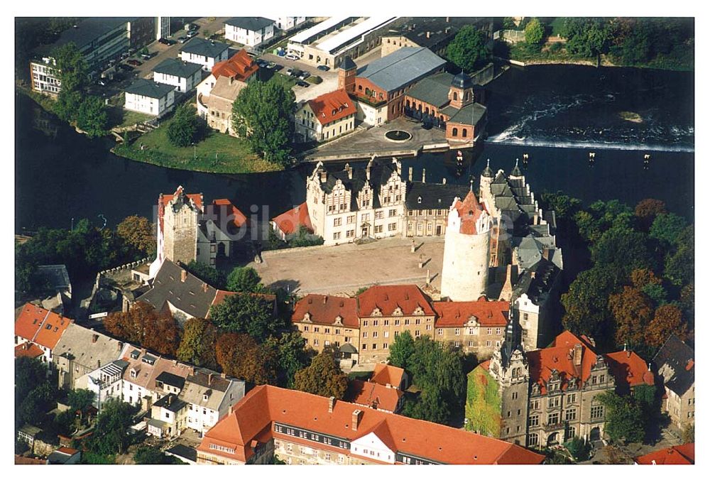 Bernburg/ Sachsen-Anhalt von oben - Bernburg / Sachsen-Anhalt