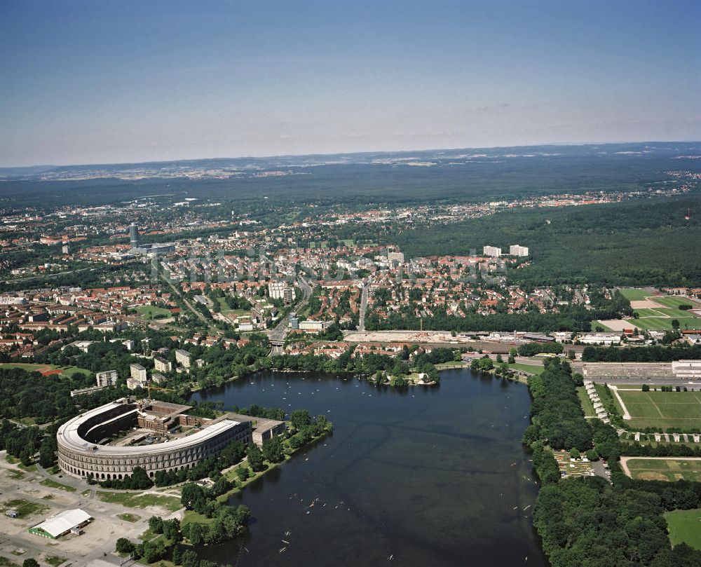 NÜRNBERG von oben - Überreste des Reichsparteitagsgeländes in Nürnberg