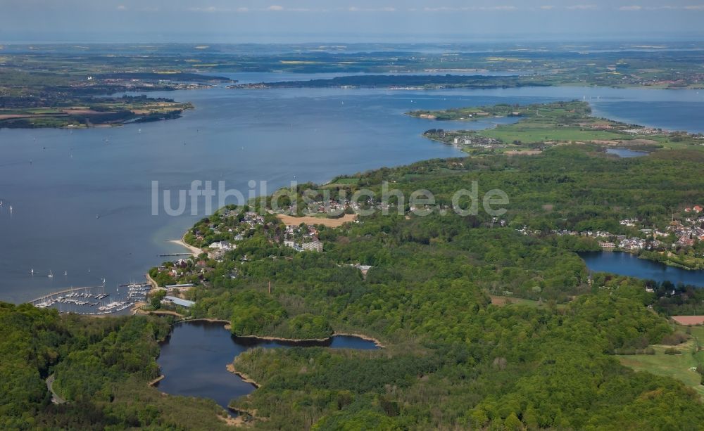 Glücksburg von oben - Übersicht Flensburger Förde bei Glücksburg und Halbinsel Holnis im Bundesland Schleswig-Holstein, Deutschland