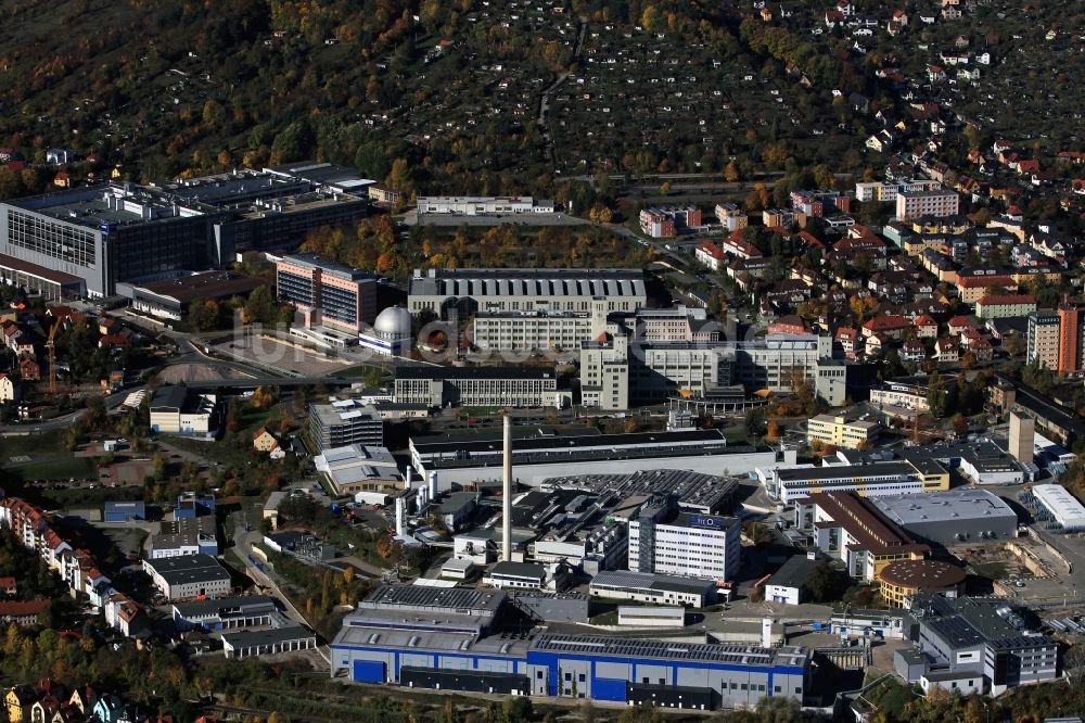 Luftaufnahme Jena - Übersicht des Industriegebietes an der Carl-Zeiss-Promenade in Jena in Thüringen