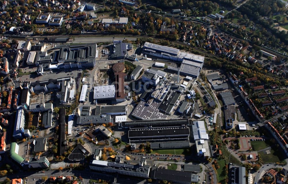 Luftaufnahme Jena - Übersicht des Industrieparks an der Carl-Zeiss-Promenade in Jena in Thüringen