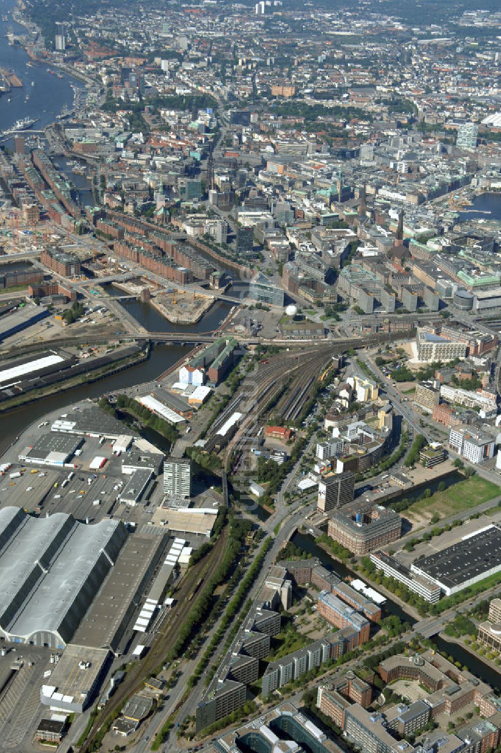 Luftaufnahme Hamburg - Übersichtsaufnahme Altstadt Hamburg