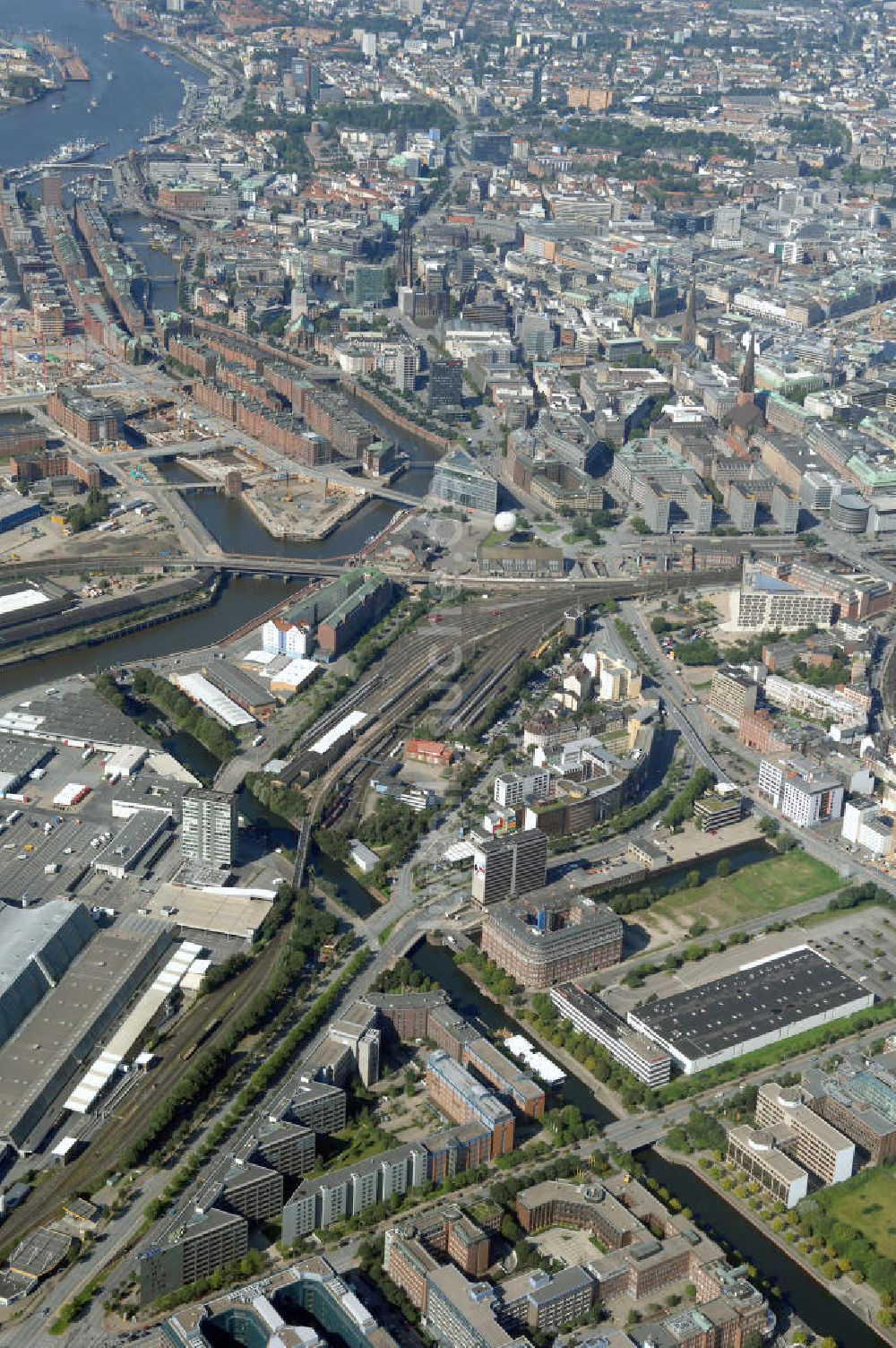 Hamburg von oben - Übersichtsaufnahme Altstadt Hamburg