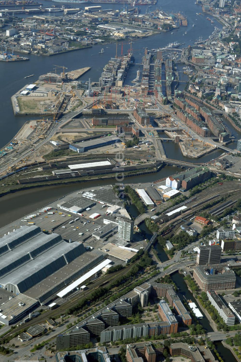 Hamburg von oben - Übersichtsaufnahme Altstadt Hamburg