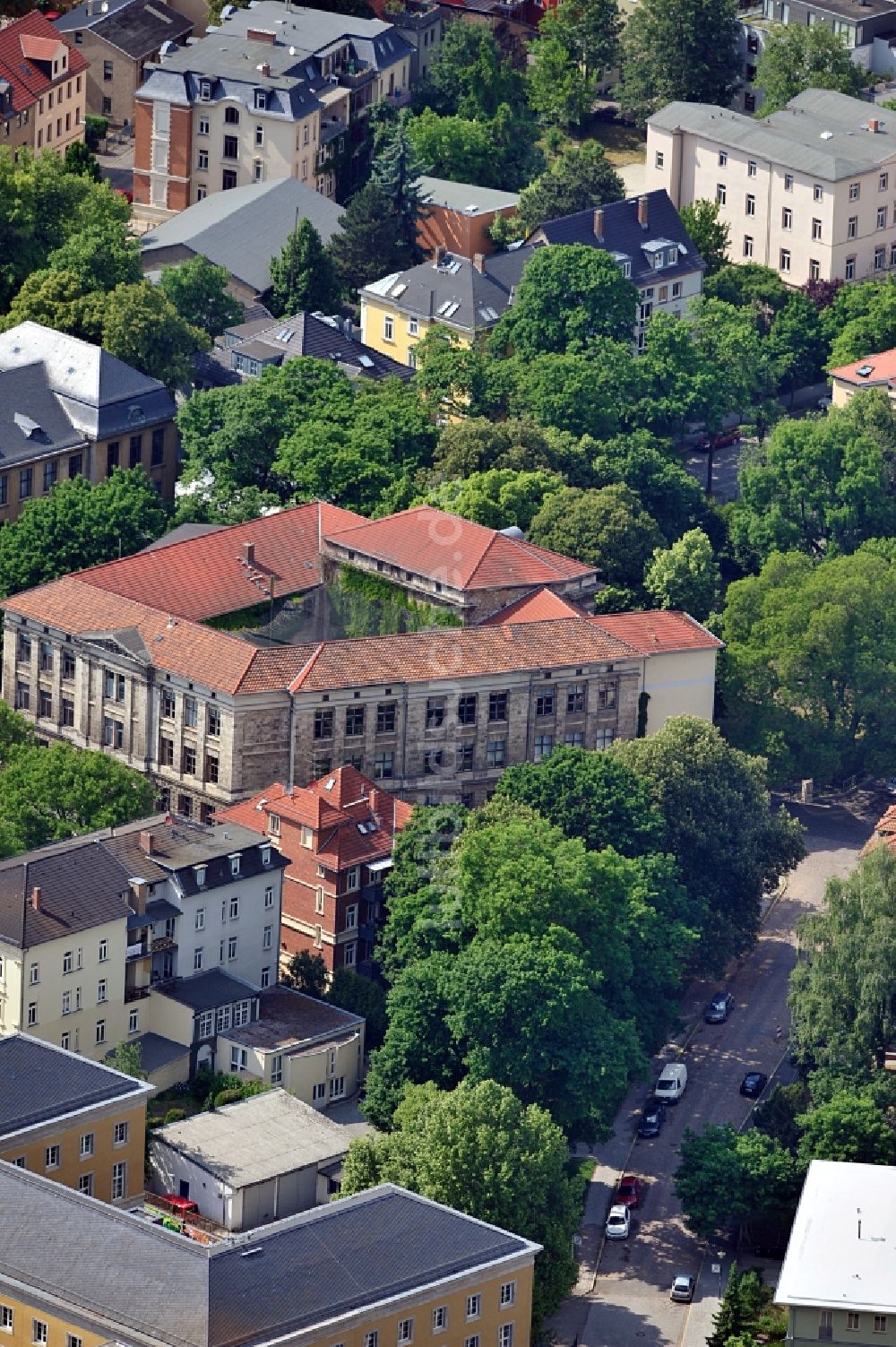 Luftbild Weimar - Bertuchschule in Weimar in Thüringen.