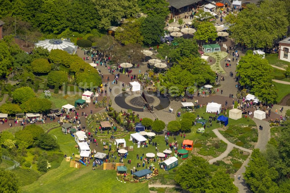 Hamm aus der Vogelperspektive: Besucherandrang beim Gartenfest im MaxiPark in Hamm im Bundesland Nordrhein-Westfalen NRW