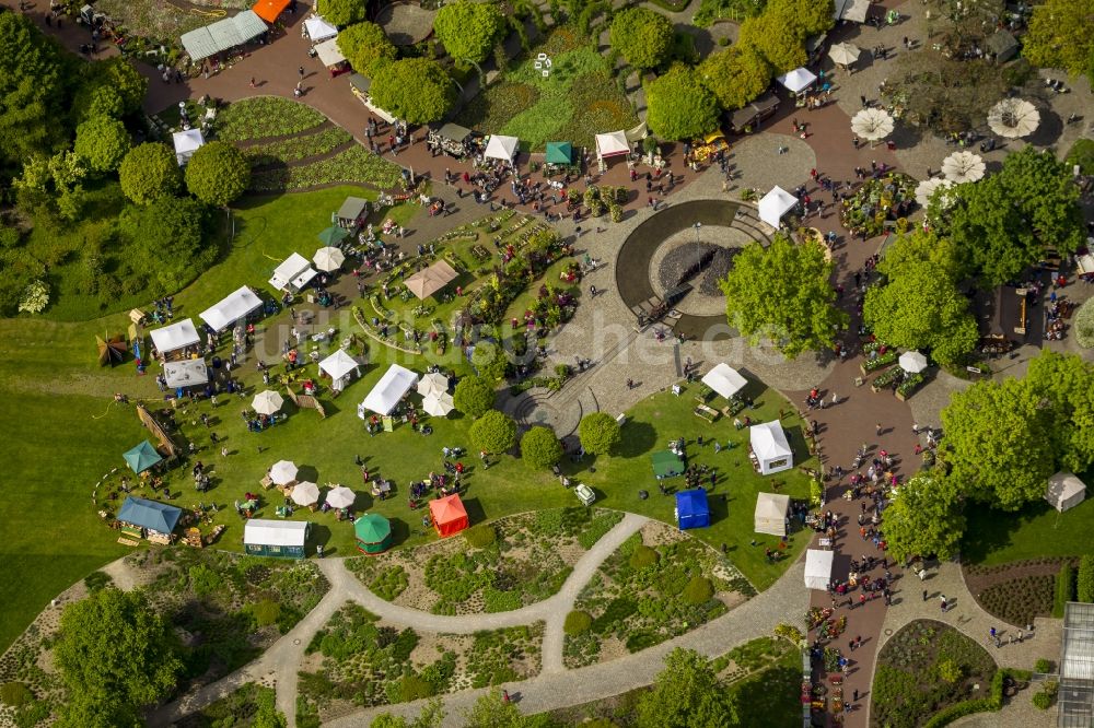 Luftbild Hamm - Besucherandrang beim Gartenfest im MaxiPark in Hamm im Bundesland Nordrhein-Westfalen NRW