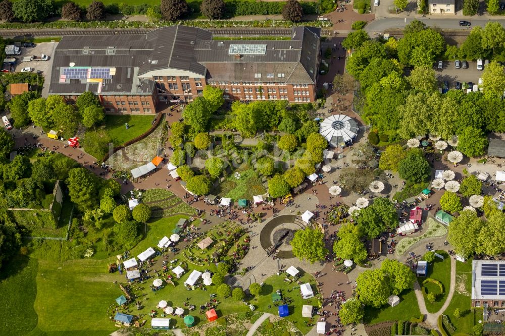 Luftaufnahme Hamm - Besucherandrang beim Gartenfest im MaxiPark in Hamm im Bundesland Nordrhein-Westfalen NRW