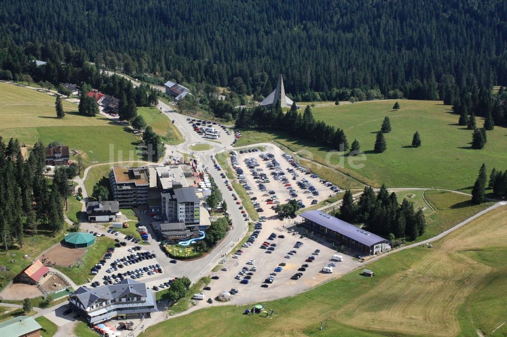 Feldberg (Schwarzwald) von oben - Besucherzentrum auf dem Feldberg im Schwarzwald im Bundesland Baden-Württemberg