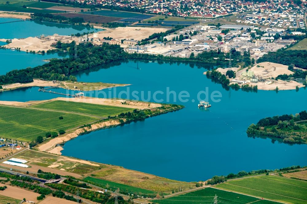 Luftbild Iffezheim - Beton- und Baustoffmischwerk in Iffezheim im Bundesland Baden-Württemberg, Deutschland