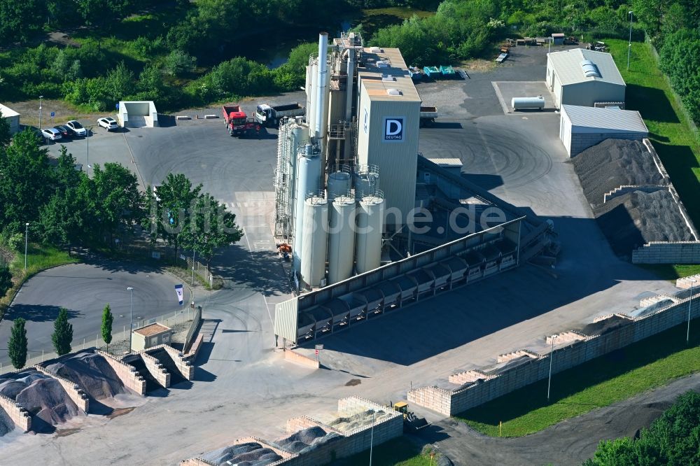 Luftaufnahme Magdeburg - Beton- und Baustoffmischwerk in Magdeburg im Bundesland Sachsen-Anhalt, Deutschland