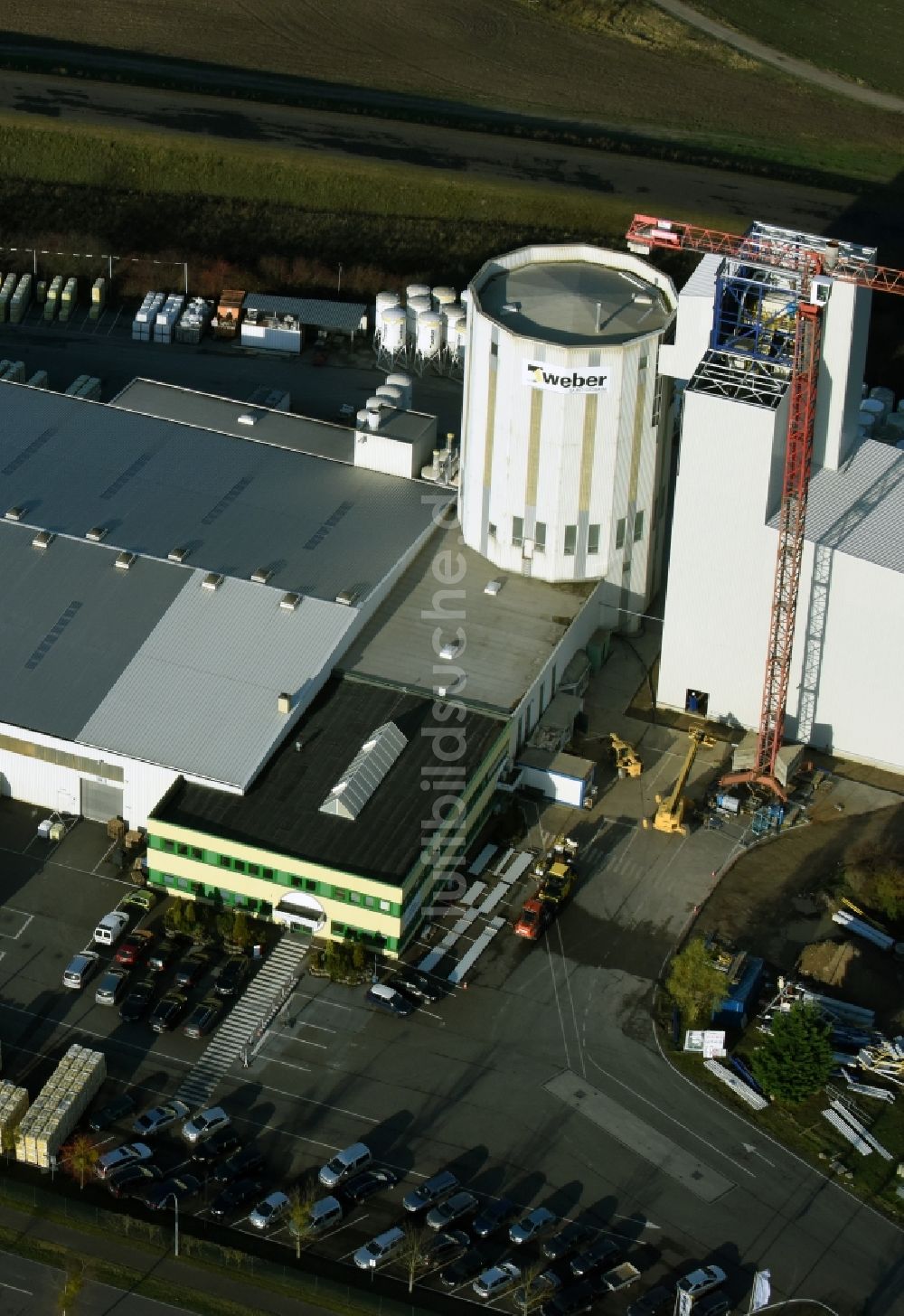 Luftbild Rüdersdorf - Beton- und Baustoffmischwerk in Rüdersdorf im Bundesland Brandenburg