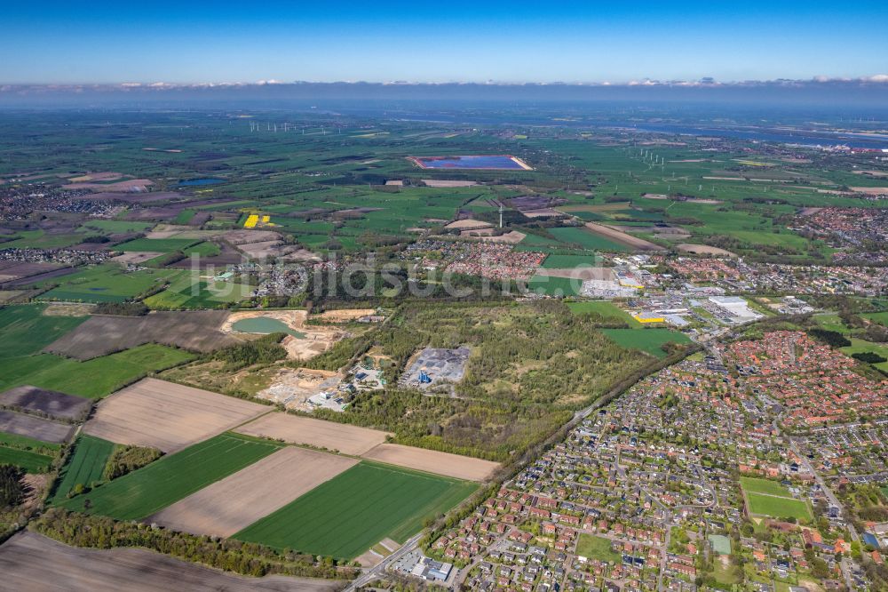 Luftaufnahme Stade - Beton- und Baustoffmischwerk in Stade im Bundesland Niedersachsen, Deutschland