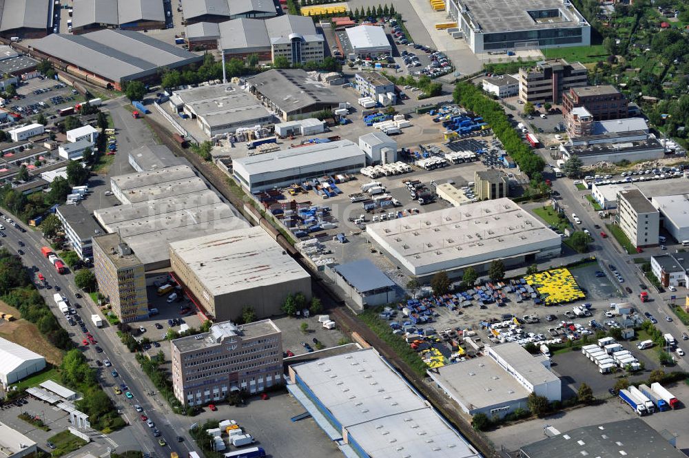 Luftbild Frankfurt am Main - Betriebsgelände mit Altpapiersortieranlage der FES GmbH Frankfurt / Main in Hessen