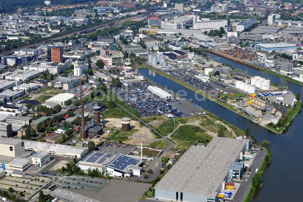 Frankfurt am Main von oben - Betriebsgelände mit Bioabfallbehandlungsanlage der FES GmbH Frankfurt / Main in Hessen