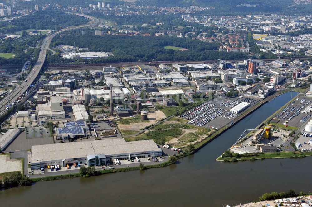 Frankfurt am Main aus der Vogelperspektive: Betriebsgelände mit Bioabfallbehandlungsanlage der FES GmbH Frankfurt / Main in Hessen