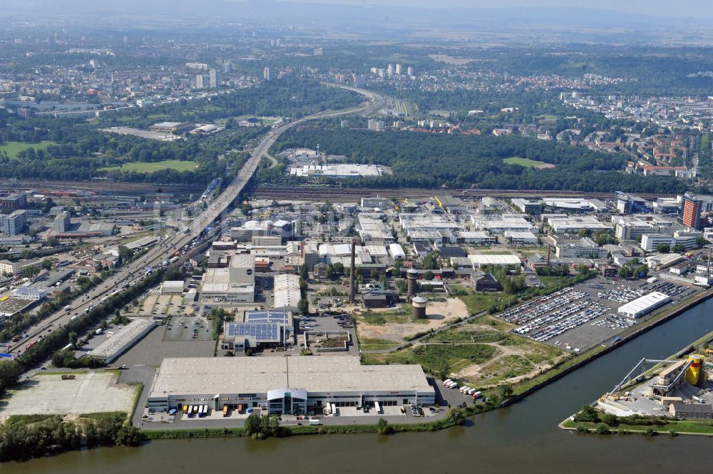 Luftbild Frankfurt am Main - Betriebsgelände mit Bioabfallbehandlungsanlage der FES GmbH Frankfurt / Main in Hessen