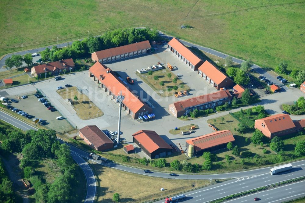 Rangsdorf von oben - Betriebshof der Autobahnmeisterei Rangsdorf in Rangsdorf im Bundesland Brandenburg