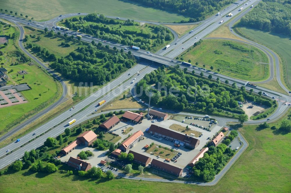 Luftbild Rangsdorf - Betriebshof der Autobahnmeisterei Rangsdorf in Rangsdorf im Bundesland Brandenburg