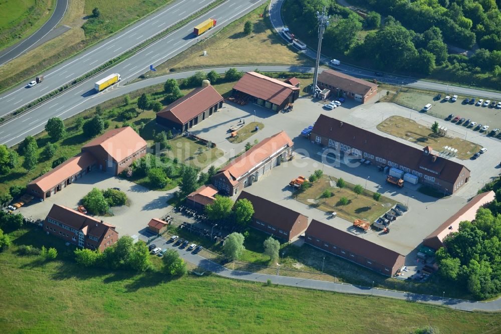 Luftaufnahme Rangsdorf - Betriebshof der Autobahnmeisterei Rangsdorf in Rangsdorf im Bundesland Brandenburg