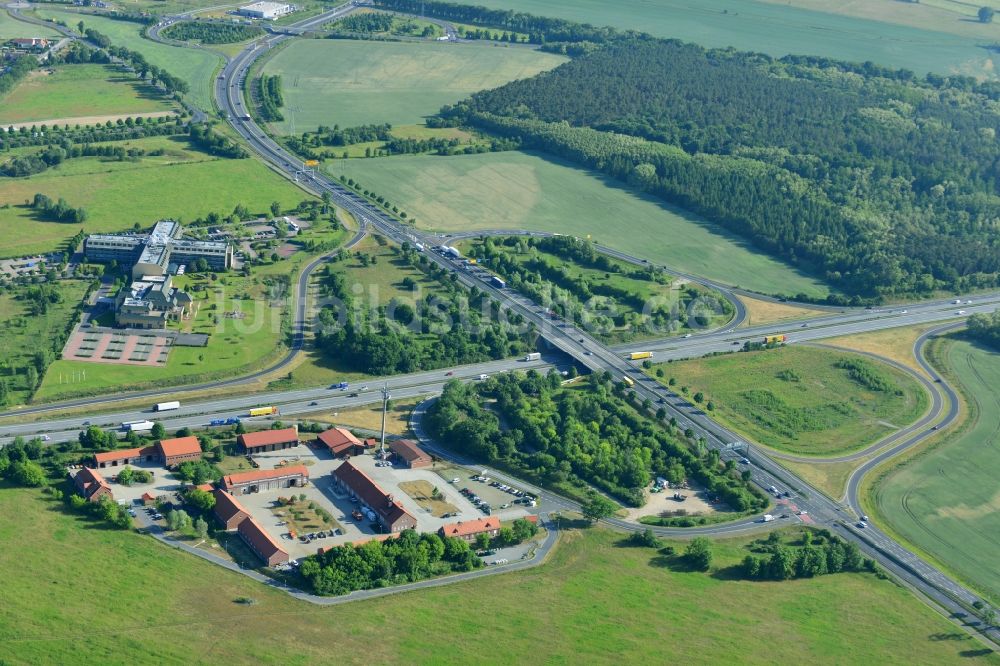 Luftbild Rangsdorf - Betriebshof der Autobahnmeisterei Rangsdorf in Rangsdorf im Bundesland Brandenburg