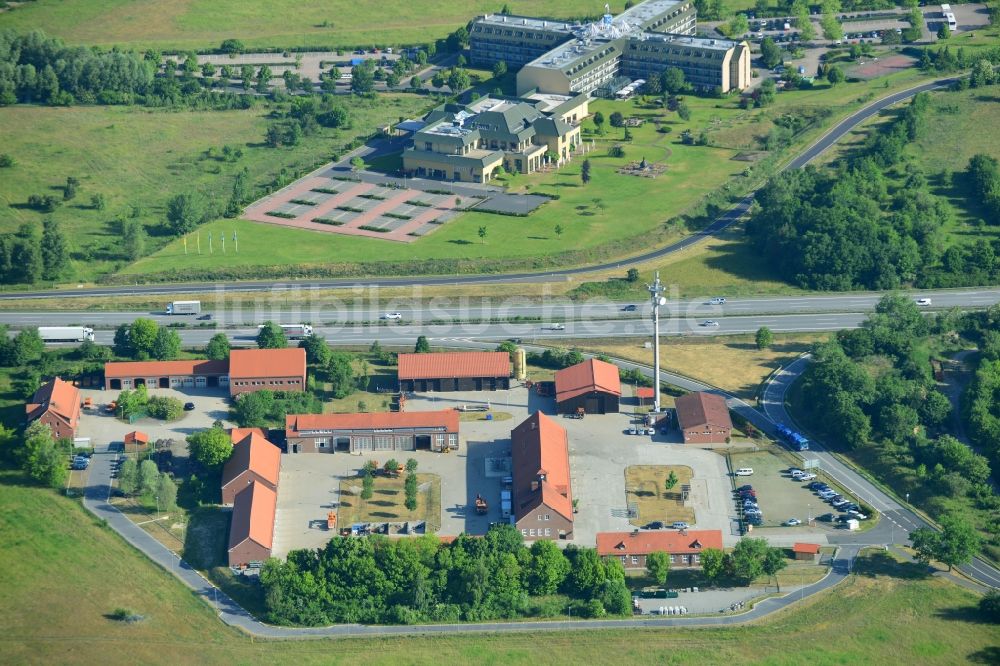 Luftaufnahme Rangsdorf - Betriebshof der Autobahnmeisterei Rangsdorf in Rangsdorf im Bundesland Brandenburg