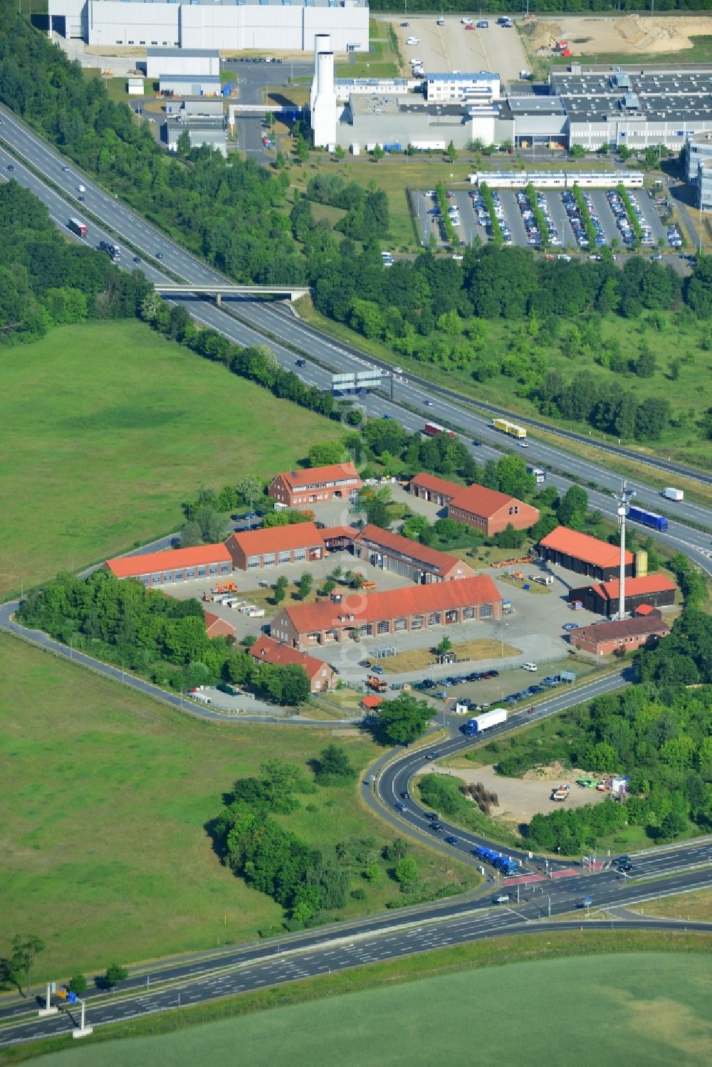 Luftbild Rangsdorf - Betriebshof der Autobahnmeisterei Rangsdorf in Rangsdorf im Bundesland Brandenburg