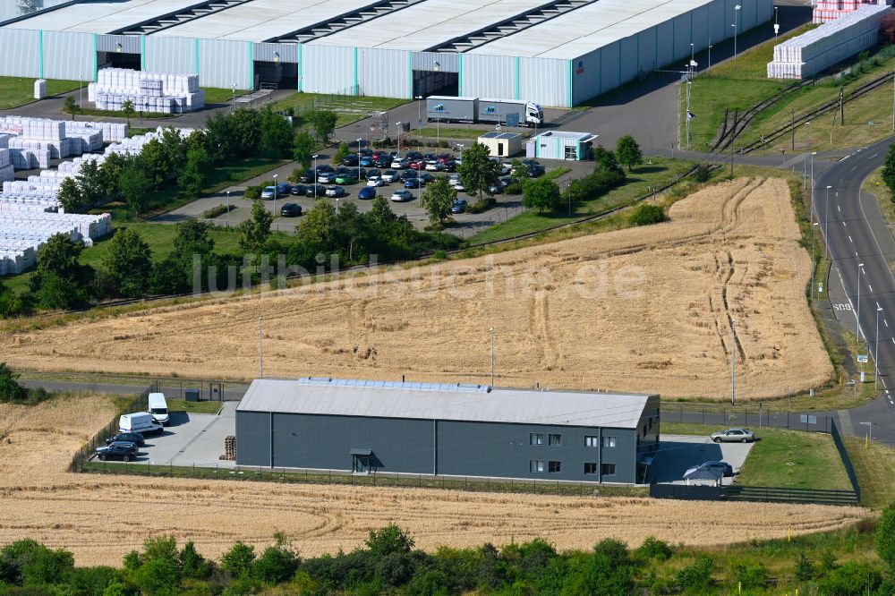 Delitzsch aus der Vogelperspektive: Betriebshof der BioVersal Deutschland GmbH in Delitzsch im Bundesland Sachsen, Deutschland