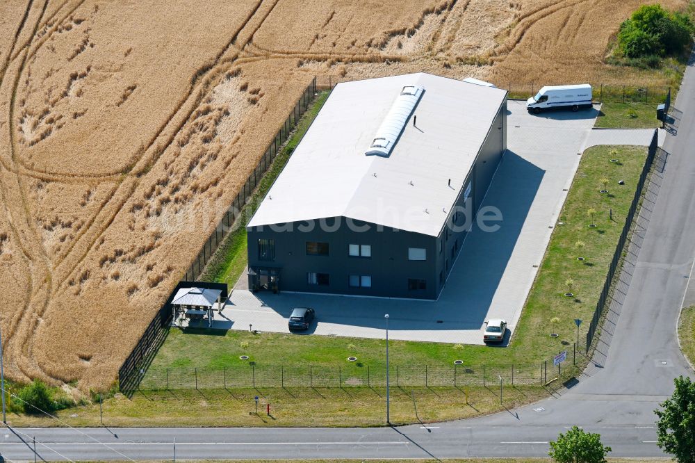 Luftaufnahme Delitzsch - Betriebshof der BioVersal Deutschland GmbH in Delitzsch im Bundesland Sachsen, Deutschland