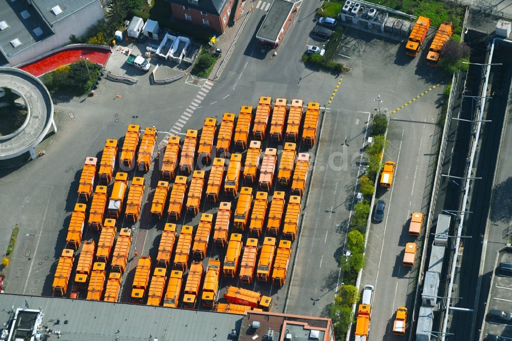 Luftbild Berlin - Betriebshof der BSR Berliner Stadtreinigung an der Forckenbeckstraße im Ortsteil Charlottenburg in Berlin, Deutschland