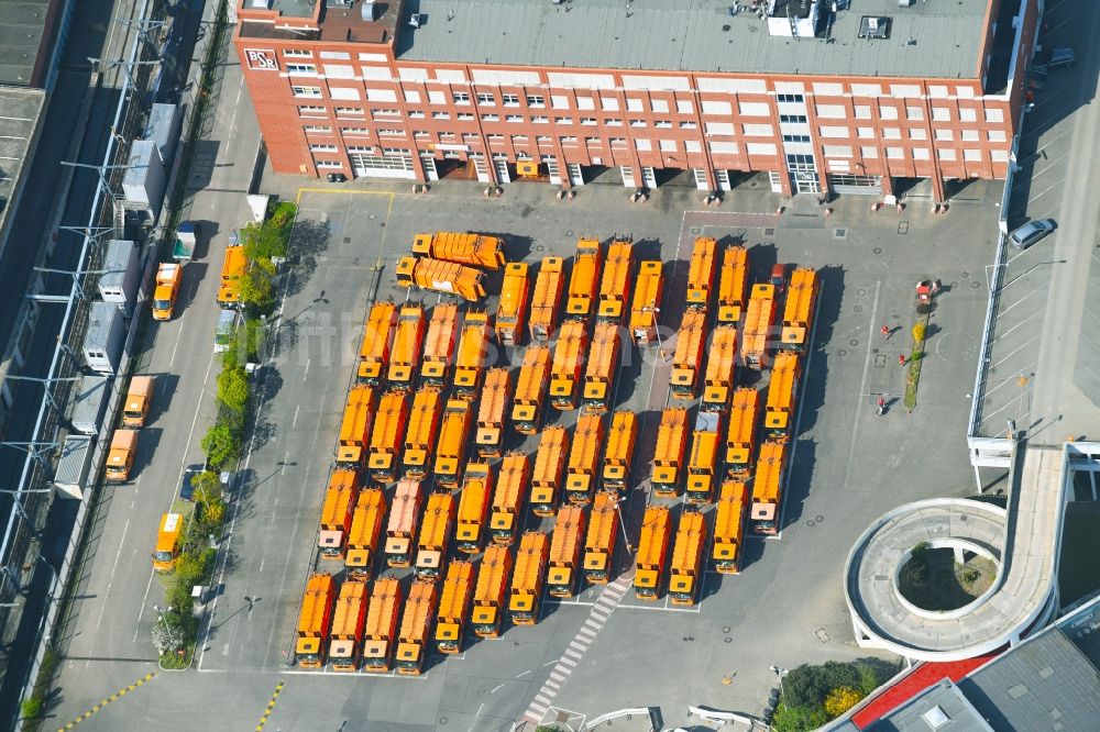 Luftaufnahme Berlin - Betriebshof der BSR Berliner Stadtreinigung an der Forckenbeckstraße im Ortsteil Charlottenburg in Berlin, Deutschland