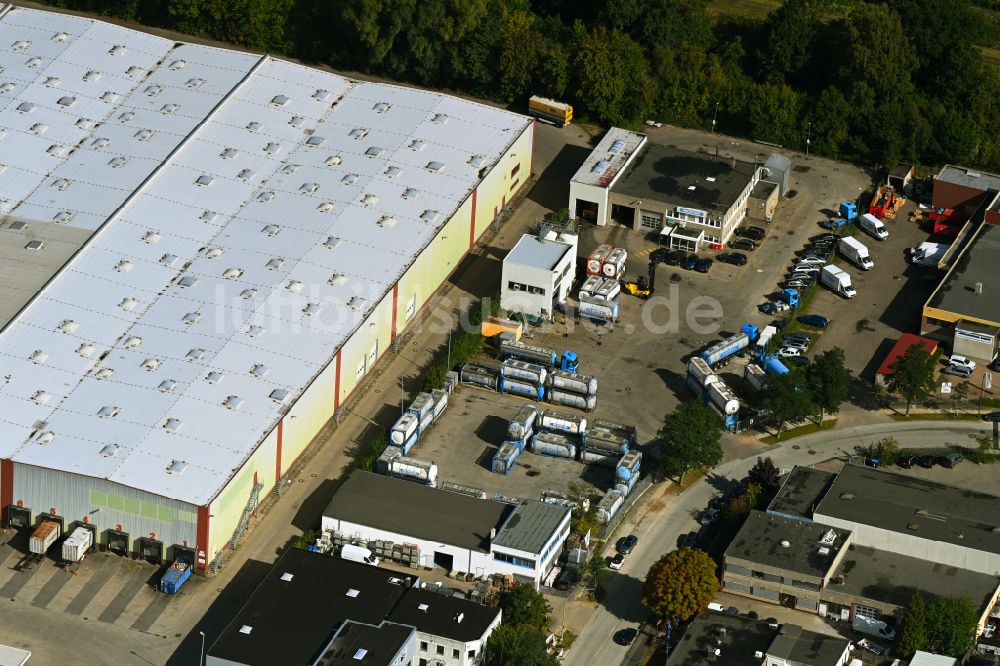 Hamburg aus der Vogelperspektive: Betriebshof der Curt Richter SE in Hamburg, Deutschland