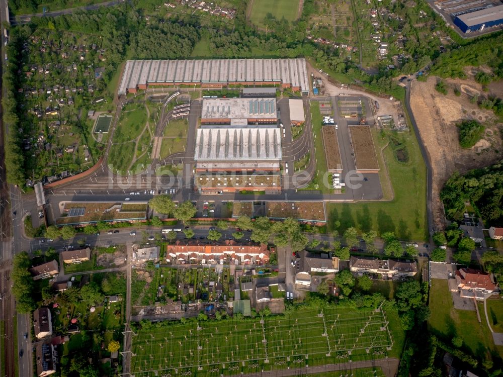 Luftbild Bochum - Betriebshof Engelsburg der Bochum-Gelsenkirchener Straßenbahnen Aktiengesellschaft (BOGESTRA) in Bochum im Bundesland Nordrhein-Westfalen