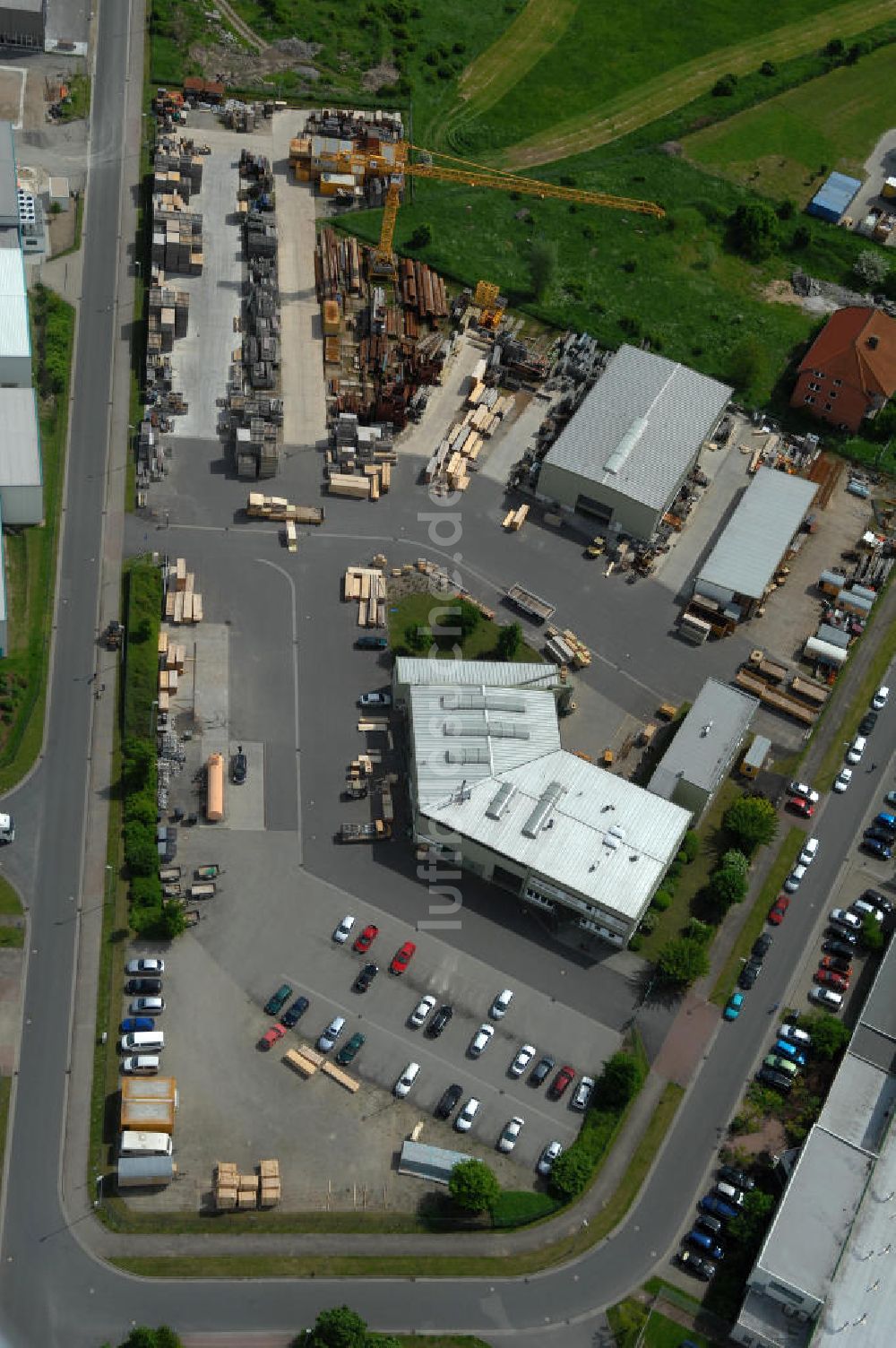 Oebisfelde aus der Vogelperspektive: Betriebshof der EUROVIA Beton GmbH in Oebisfelde