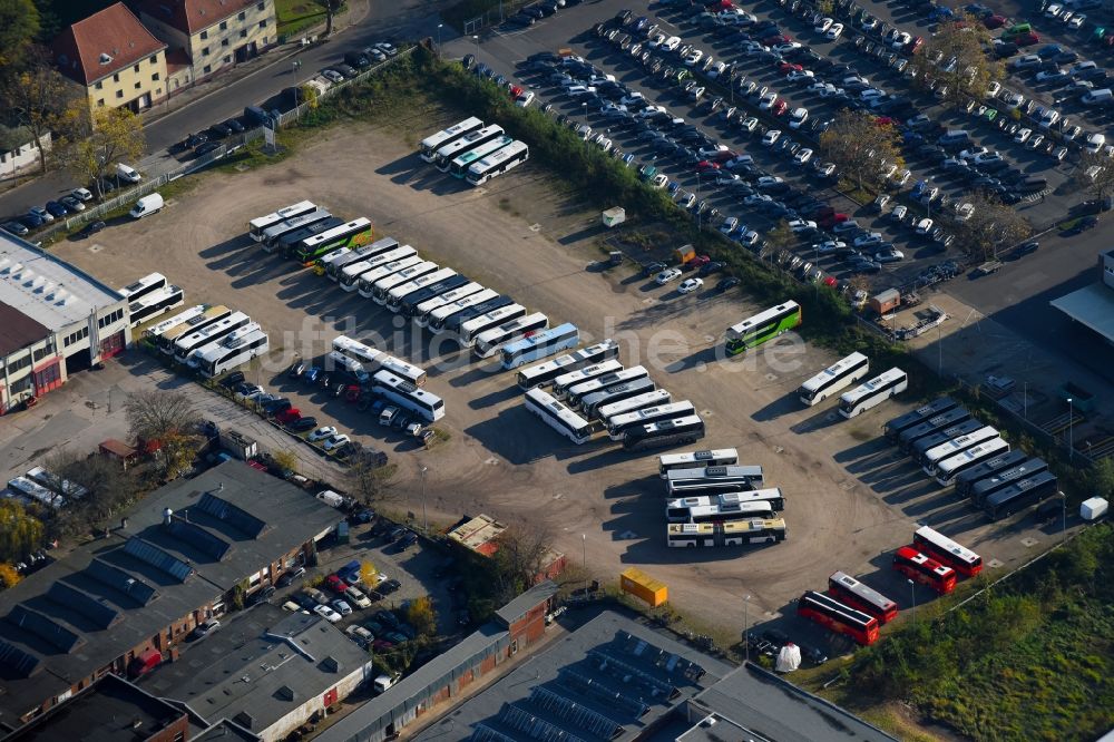 Luftbild Berlin - Betriebshof der Evo Bus GmbH Service Center in Mariendorf in Berlin, Deutschland