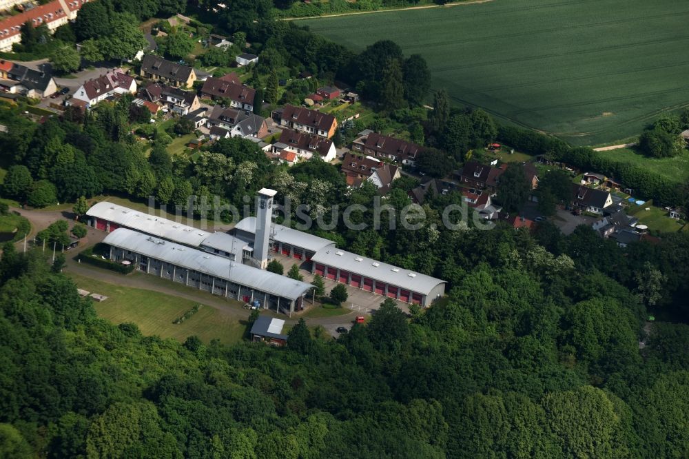 Luftaufnahme Bad Segeberg - Betriebshof der Feuerwehr in Bad Segeberg im Bundesland Schleswig-Holstein