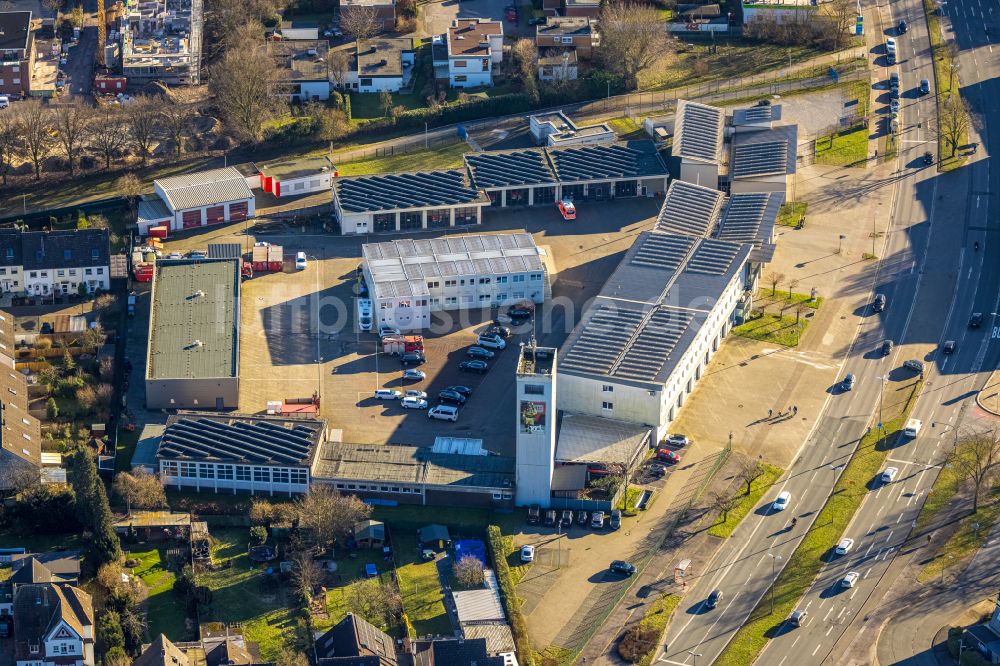 Luftaufnahme Bottrop - Betriebshof der Feuerwehr in Bottrop im Bundesland Nordrhein-Westfalen, Deutschland