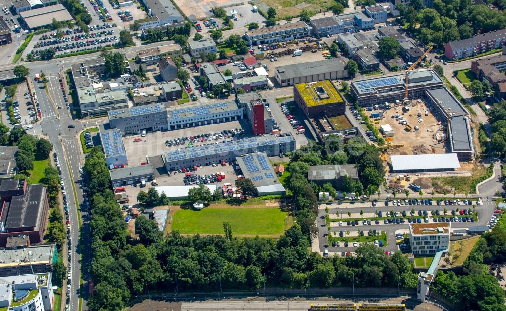 Essen von oben - Betriebshof der Feuerwehr in Essen im Bundesland Nordrhein-Westfalen