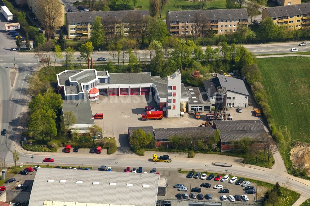 Heiligenhaus von oben - Betriebshof der Feuerwehr in Heiligenhaus im Bundesland Nordrhein-Westfalen